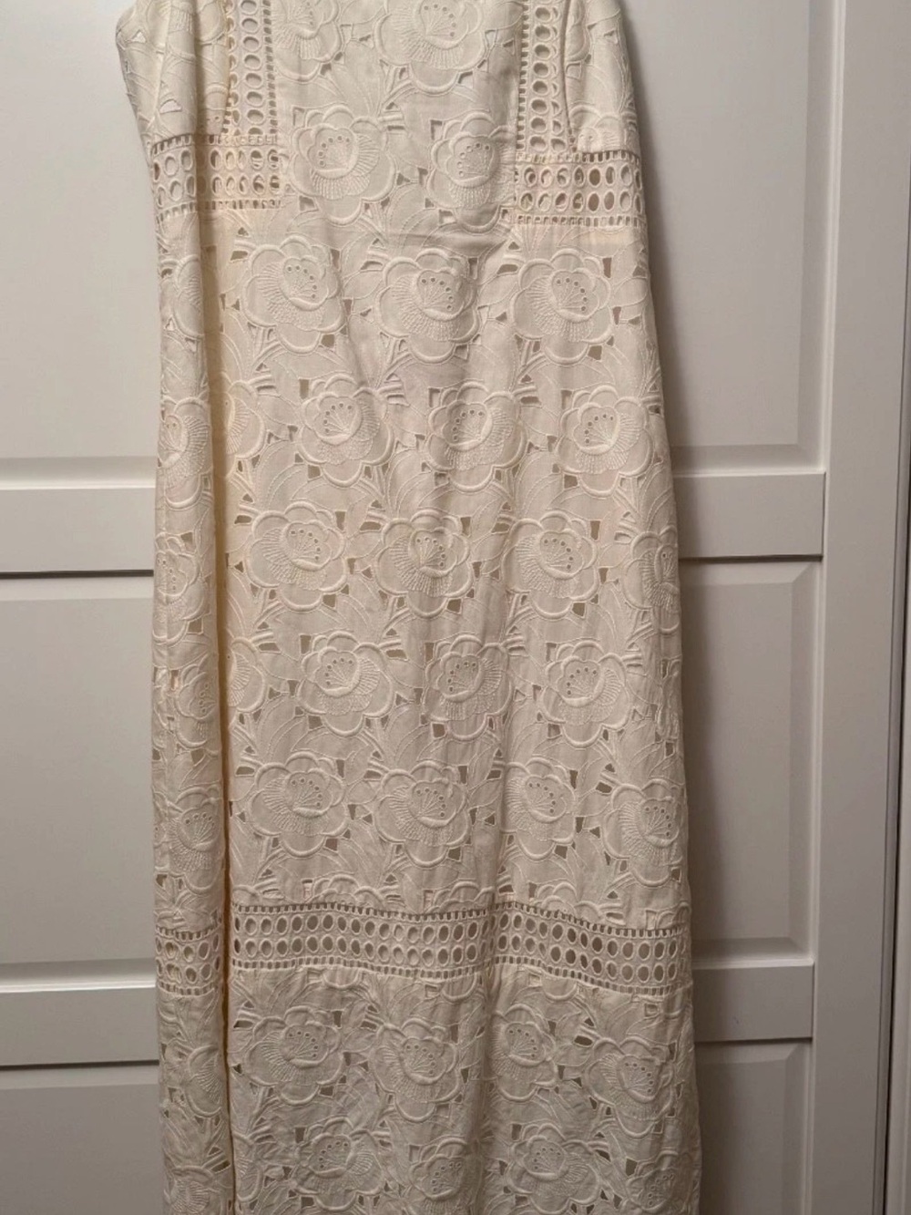 J. Crew Cream Crochet Lace Maxi Dress